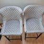 Bar Chairs - Grey Velvet with black metal x2 Image 2