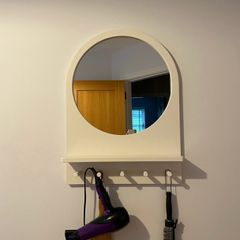 Mirror with hooks