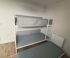 IKEA VITVAL Bunk Bed + Trundle + 3 Mattresses  Excellent Condition
