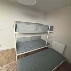 IKEA VITVAL Bunk Bed + Trundle + 3 Mattresses  Excellent Condition