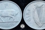 [#159] - Ireland 1966 | 1 Shilling | 1s | Bull | KM.14a | MS