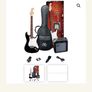SX SE1 Electric Guitar Pack with 10 Watt Amp | Black Image 4