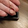 9ct Gold Twisted Circle Pendant Necklace with Cubic Zirconia Stones Image 2