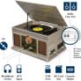 Record Player Vinyl Turntable with Speakers  USB MP3 Playback/Bluetooth/FM Radio/CD And Cassette Player/Vinyl LP Records/SD Card Reader (FREE POSTAGE) Image 3
