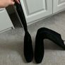 Black Suede Knee-High Boots Image 2