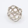 925 Vintage Sculptural Sterling Silver Ring Image 5