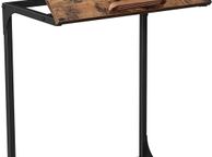 main image for ad Side Table Laptop Table with Adjustable Surface Sofa Table Bedroom Living Room Simple Assembly Steel Frame Industrial Style Vintage Brown Black