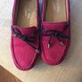 Free Post - Ralph Lauren Tan Leather - Suede Laced Shoes - Size 3: Image 5
