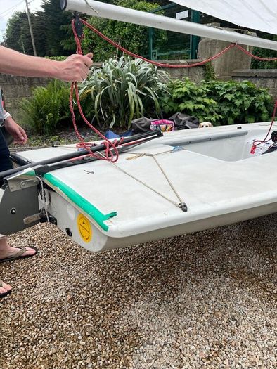 Laser sailing boat