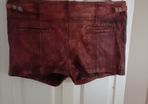 Zara real leather shorts size 10