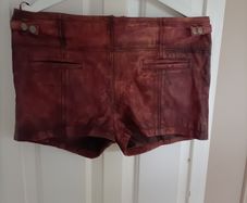 Zara real leather shorts size 10