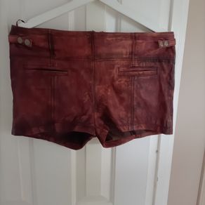 Zara real leather shorts size 10