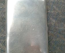 1918 solid sterling silver WW1 cigarette case