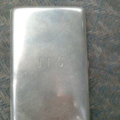 1918 solid sterling silver WW1 cigarette case