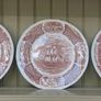Vintage Set of Six Brown and White Fair Winds, Historical Scenes of Chinese Export to America - "The Friendship of Salem" Large Dinner Plates by Alfred Meakin Image 3