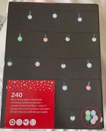 240 Berry string lights multicolor