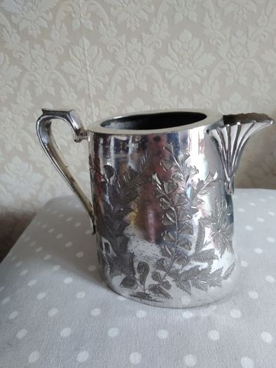 Silver Plated engraved Milk Jug