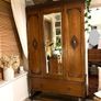 Oak wardrobe with mirror Image 2