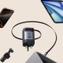 100W USB C Charger Nexode 2C1A with Built-in Retractable Cable(0.75m) GaN Fast Wall Charger Plug UK for MacBook Pro/Air, iPhone 17/Air/17 Pro/16/15, iPad, Galaxy S25/S24, etc Image 8