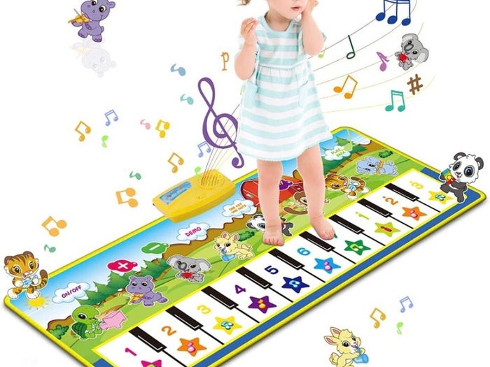 Kids Piano Mat, Piano Music Mat Dance Mats Touch Play Mats Floor Keyboard Musical Carpet Mat Gift Toys for 2 3 4 5 6 Years Old Kids Boys Girls Toddlers MULTIPLE COLOURS AVAILABLE, SEE PHOTOS (FREE POSTAGE)