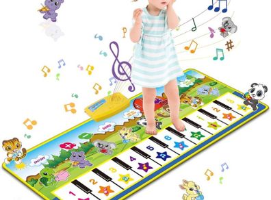 Kids Piano Mat, Piano Music Mat Dance Mats Touch Play Mats Floor Keyboard Musical Carpet Mat Gift Toys for 2 3 4 5 6 Years Old Kids Boys Girls Toddlers MULTIPLE COLOURS AVAILABLE, SEE PHOTOS (FREE POSTAGE)