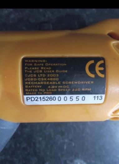 JCB rechargeable screwdriver