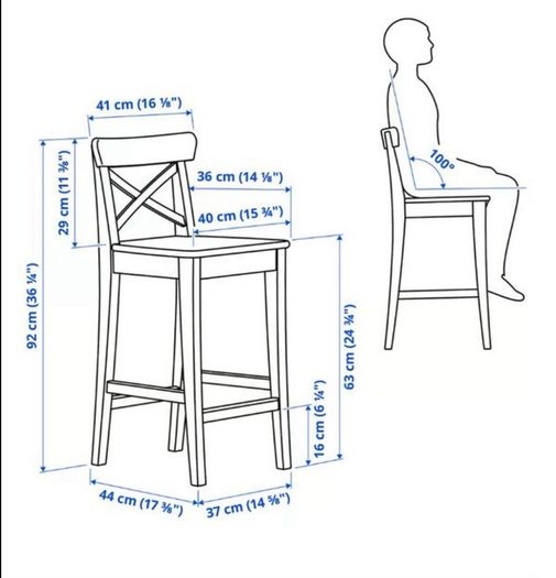 Black Stools with comfy backrest