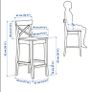 Black Stools with comfy backrest Image 3