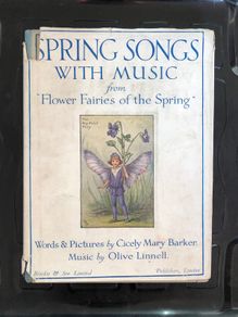 Antique Book Spring Songs with Music from "Flower Fairies of the Spring"