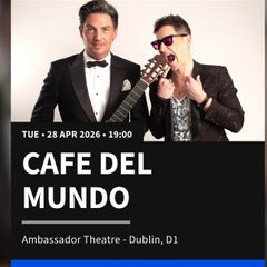 Cafe Del Mundo Tues April 28th 2 tickets
