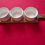 Fiesta Joy Acacia Paddle Tray with Dip Bowls Image 5