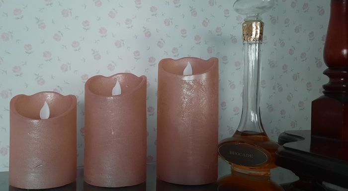 Blush Pink LED Battery Candles