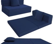Folding Mattress Double, High Density Foam Fold Out Sofa Chair Z Bed, Foldable Floor Futon Mattress, Floor Lounger Guest Sofa Bed Folding Couch for Sleeping, Travel, 12cm thick