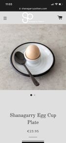 Shanagarry Handmade Egg Cup Plate (x2)