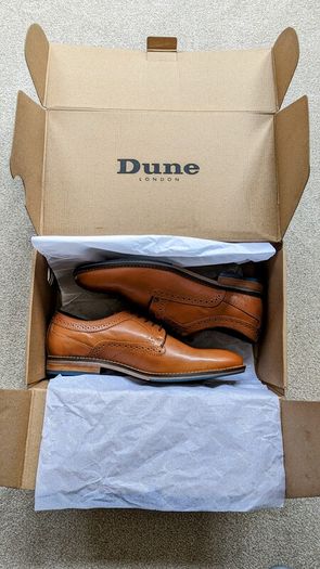 Dune London Wide Fit Brogues - Size UK8/EU42