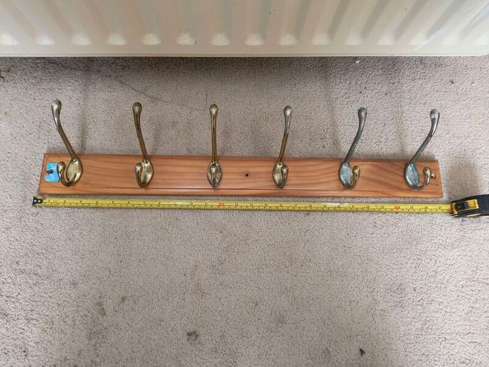 Pine 6 Hook Coat Hanger