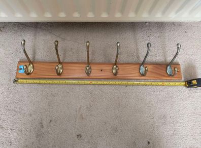Pine 6 Hook Coat Hanger