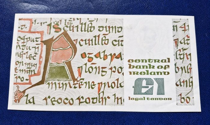 Set of 5 In Sequence Ireland 1 Pound 1989  (HAK) Banknote's