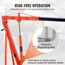 Hydraulic Long Ram Jack, 3 Ton Engine Hoist Cylinder with Single Piston Pump And Clevis Base Image 5