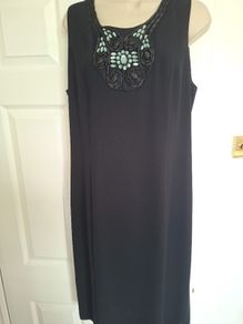 Via Veneto Black Shift Dress Size 14