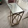 Gold Accent Table Set , Elegant 3-Piece Accent Table Set Image 5