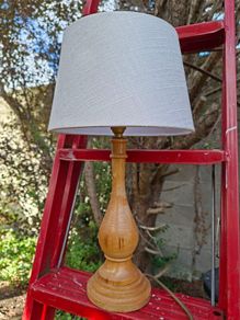 Vintage Wood Lamp and Shade