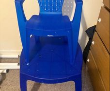 plastic table and chair