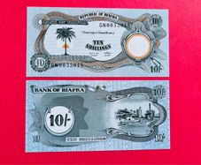 Biafra  10/ Shillings  1968   Pick  4a   .( Uncirculated )