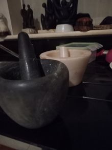 Handcrafted Italian Marble Bowls .