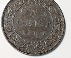 Canada Cent coin 1900