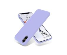 Liquid Silicone Case For iPhone X / XS Luxury Thin Soft Phone Cover New Lilac Purple - FHT4IPXLK