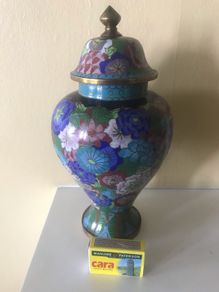 Antique/ Vintage Chinese Cloisonne Jar with Lid