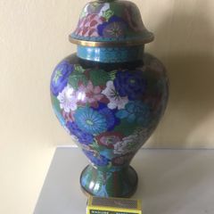 Antique/ Vintage Chinese Cloisonne Jar with Lid