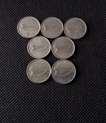 Ireland/Eire : 5p Decimal Coins : Small Size - Full Coin Set - Circulated